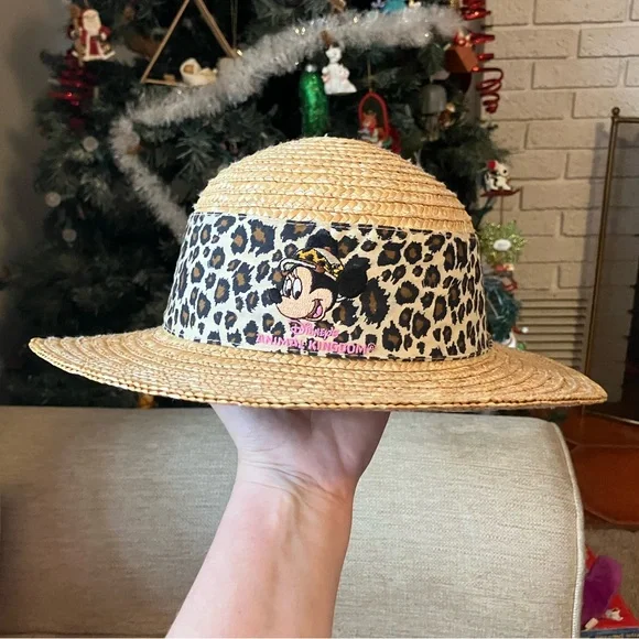 Disney Minnie Mouse animal print straw hat - Picture 2 of 8